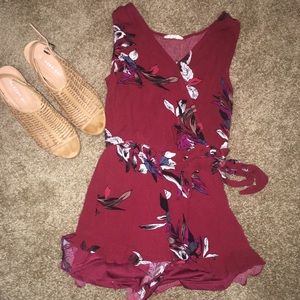 Entro Burgundy Floral Romper